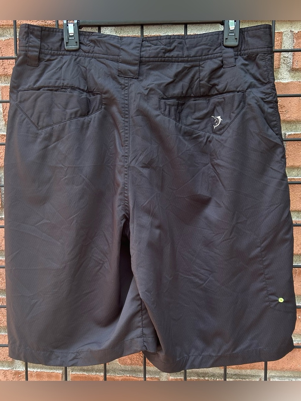 Reel Legends Black Athletic Shorts with Lime Accent - Picture 2 of 2